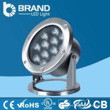 China Control de acero inoxidable DMX512 12 * 1W IP68 LED piscina de luz, 12W Piscina LED de luz